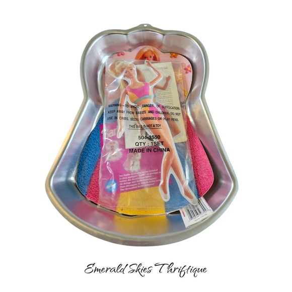 Wilton Other - Vintage Wilton Barbie Doll Cake Pan w/ Original Barbie Pick, Mattel 90s Party